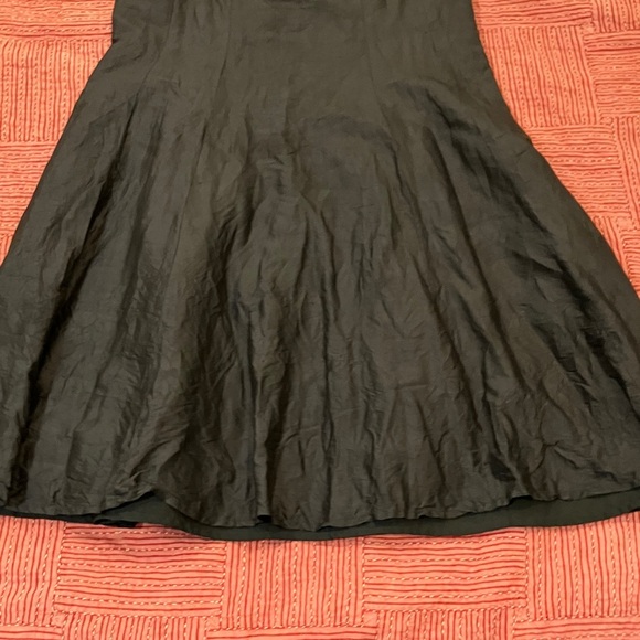 Black Silk size 6 “Eva Blue” brand Elegant Black Midi Dress - Picture 9 of 14